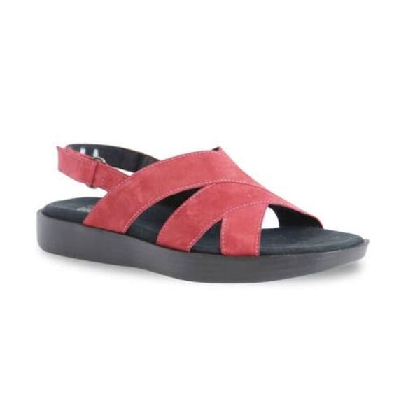 Munro‎ Sandals Womens Size 8 Red Slingback Open Toe Micah Shoes - Picture 1 of 10